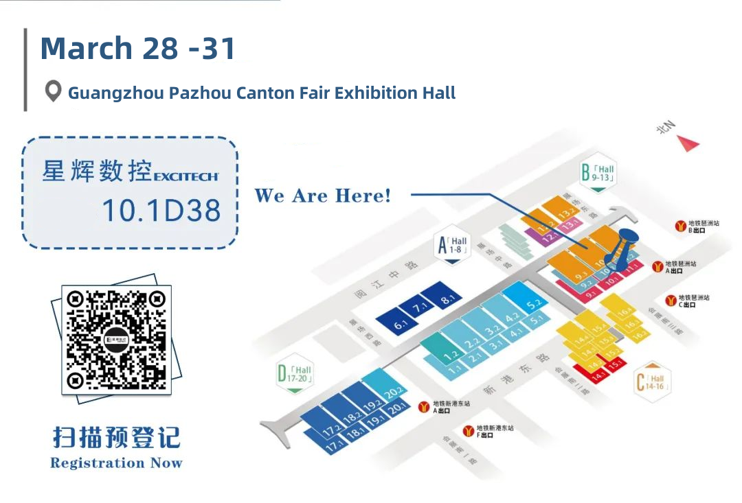 Guangzhou Pazhou Canton Fair Exhibition Hall. Monternummer: 10.1D38 Ser fram emot din ankomst!