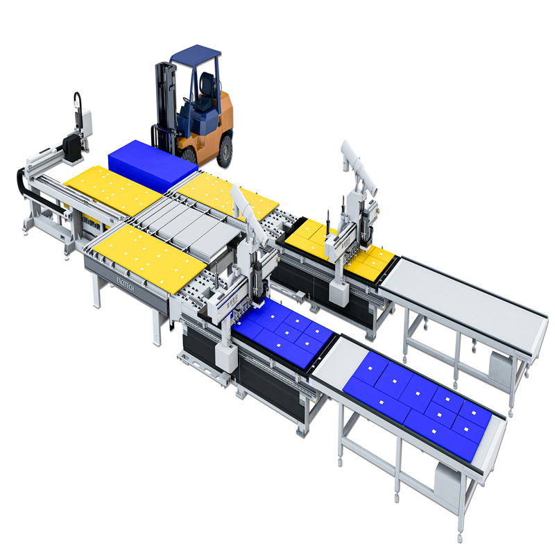 Träbearbetning CNC Intelligent Furniture Factory Nesting Unit